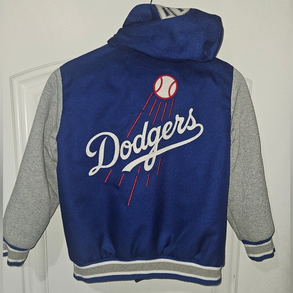 Los Angeles Dodgers JH Design Reversible Varsity style,Snap on Jacket, YTH Small - Picture 3 of 13